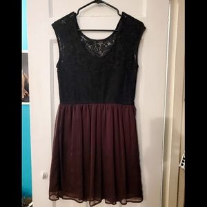 Black Lacy Top Dress